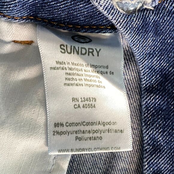 Anthropologie Sundry Le Soleil Love Raw Hem Crop Jeans Women's Size 30 - Picture 5 of 7